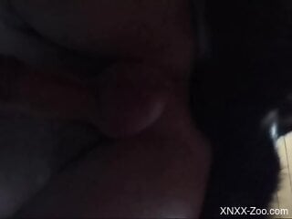 Zoophile is having rough zoo sex with a dog at home