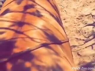 Zoophile loves making out with a horse outdoors